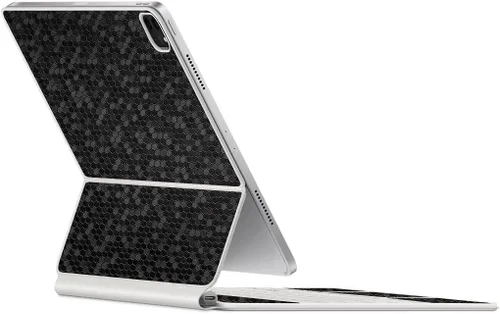 Vista 23 de SopiGuard Skin for 2021 Magic Keyboard Case 12.9 Precision - Adhesivo de vinilo de borde a borde superior, teclado y panel trasero (negro cepillado)