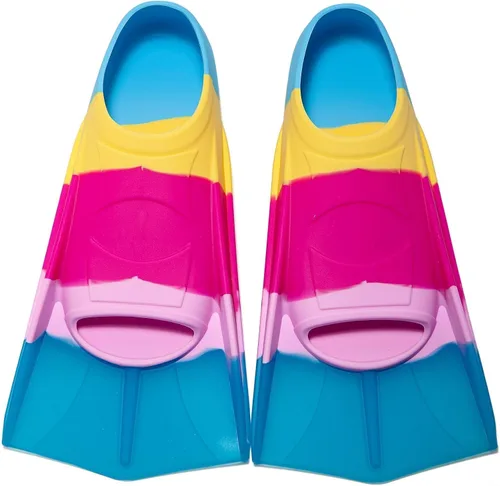 Vista 54 de Aletas de natación para niños, aletas cortas para niños y jóvenes, aletas de natación para entrenamiento de natación para niños, niñas, niños