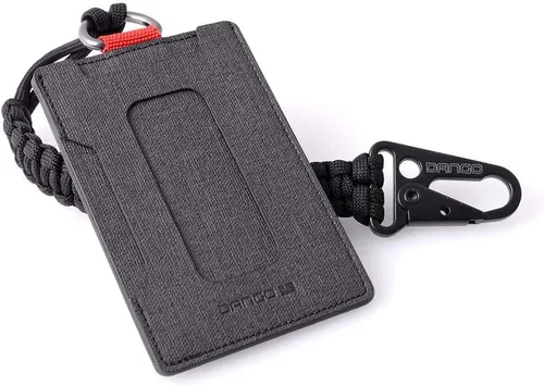 Vista 8 de Dango S1 Stealth Wallet - Negro azabache, material DTEX duradero, resistente al agua, bloqueo RFID, fabricado en Estados Unidos, Negro DTEX, m