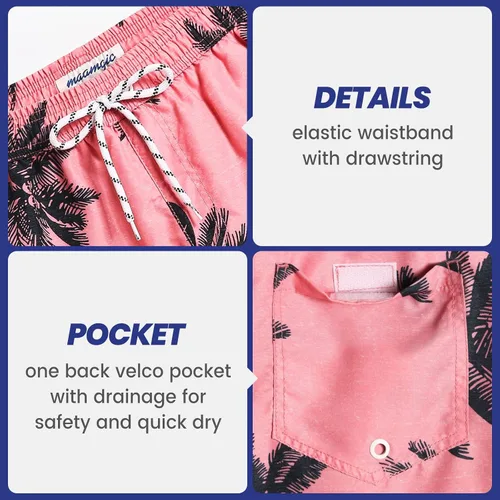 Vista 3 de maamgic Mens Slim Fit Swim Shorts Swim Trunks 7 inch Quick Dry Mens Bathing Suits with Mesh Lining