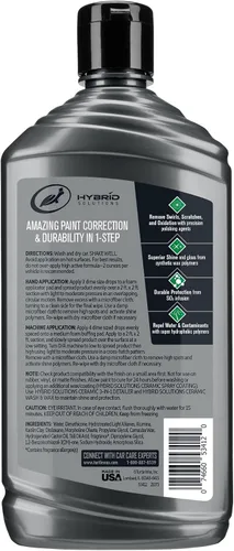 Vista 6 de Turtle Wax 53412 Hybrid Solutions - Pulidor y cera de cerámica, elimina arañazos de automóviles y marcas de remolinos, proporciona repelencia al