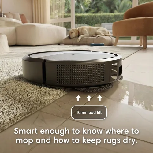 Vista 9 de iRobot Roomba Plus 575 Robot Aspirador y Trapeador Combo, Succión de 25,000 Pa, PrecisionVision AI Obstáculo Evitación de Obstáculos, Vacío de 90