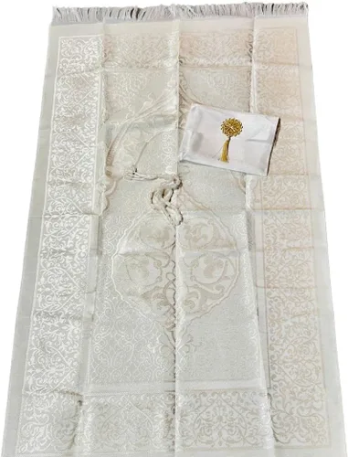 Vista 10 de Tapete de oración islámica, alfombra de oración turca con bolsa y sellado de adornos, alfombrilla de oración portátil con práctica bolsa