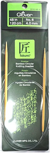 Vista 5 de Agujas de tejer circulares de bambú Takumi, 48 pulgadas tamaño 0