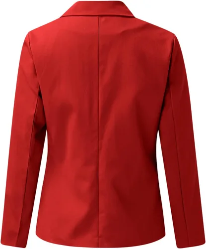 Vista 5 de GOKKILRW Chaquetas casuales para mujer, con frente abierto, manga larga, para trabajo, oficina, cárdigan