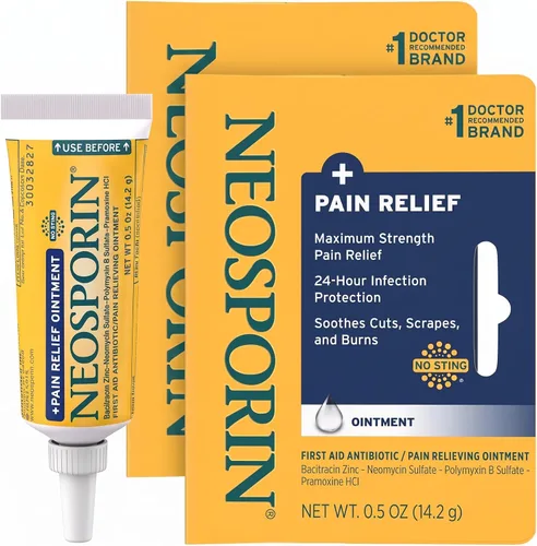 Vista 12 de Neosporin + Crema de doble acción para aliviar el dolor, 0.5 onzas