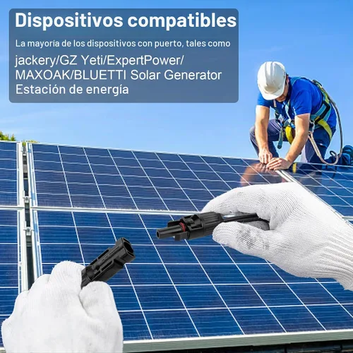 Vista 8 de Cable de extensión de panel solar de 3 pies y 10 AWG con conectores hembra y macho, cable solar para paneles solares, controladores de carga