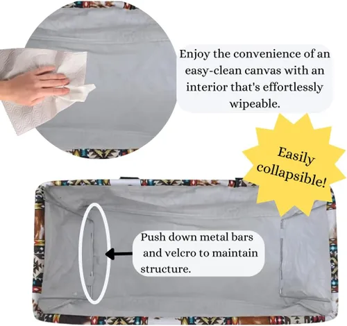 Vista 29 de NGIL Bolsa de comestibles reutilizable extra grande plegable de gran tamaño para comestibles, almacenamiento, picnic, playa, Estampado