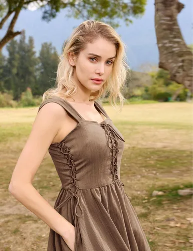 Vista 5 de Scarlet Darkness Vestido midi de verano renacentista para mujer, sin mangas, con cordones