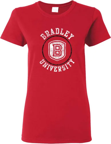 Vista 25 de NCAA - Camiseta para mujer, diseño de círculo envejecido, color del equipo, universidad