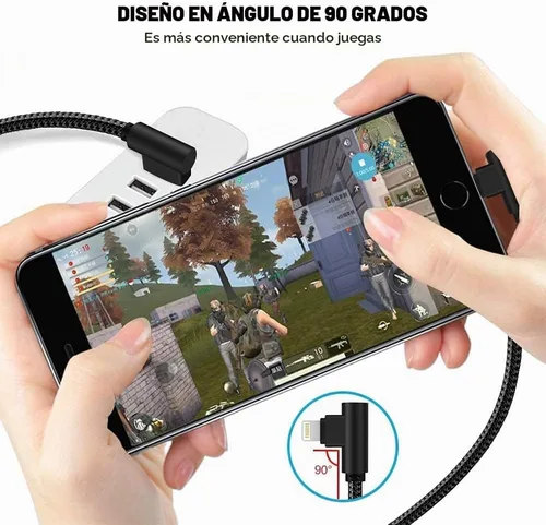 Vista 4 de Paquete de 5 cables para iPhone (3/3/6/6/10 pies) con certificación MFI