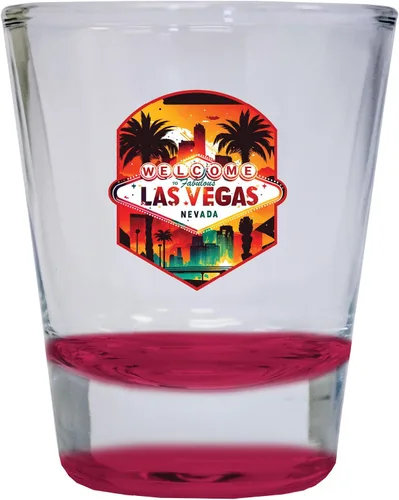 Vista 9 de Las Vegas Nevada Design A Souvenir - Vaso de chupito redondo de 1.5 onzas, color azul, paquete de 2