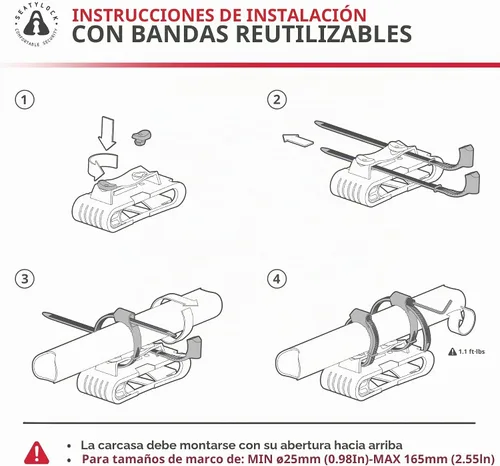 Vista 8 de Seatylock FoldyLock Mini Candado Plegable para Bicicleta - Candado de Bicicleta Ligero Patentado de Servicio Pesado - Protector Antirrobo con Llave