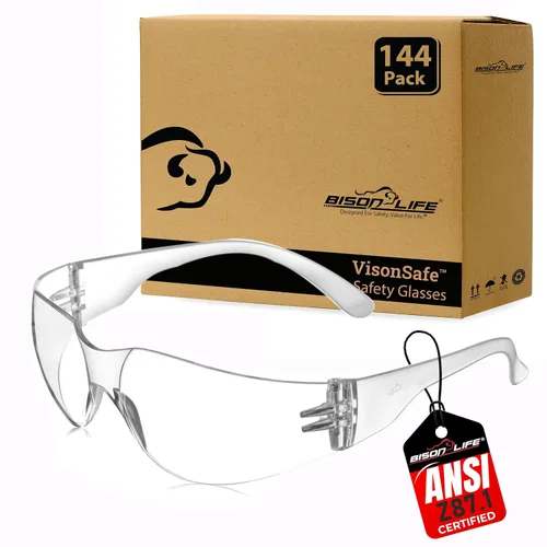 Vista 32 de BISON LIFE Gafas de seguridad surtidas para hombres y mujeres ANSI Z87.1