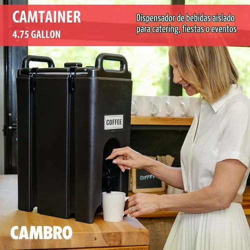 Vista 2 de Cambro (500LCD110) Portabebidas de 4-3/4 gal - Camtainer®