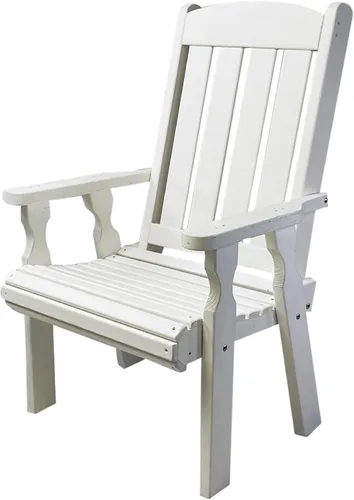 Vista 9 de Amish Casual Silla de patio tratada con misión de respaldo alto de 600 libras (mancha de cedro)