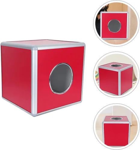Vista 6 de Cabilock Caja de juego Lucky Ball: contenedor de almacenamiento cuadrado de metal para donación, urna opaca para votos, consejos de sugerencia