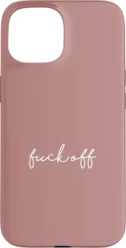 Vista 6 de Funda para iPhone 16 Dusty Rose Fuck Off Divertida manuscrita a mano con refranes sarcásticos groseros
