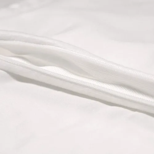 Vista 5 de Juego de 2 fundas de almohada para decoración del hogar, fundas de almohada cuadradas con borde de llave griega verde y blanco, estampado de dos