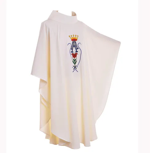 Vista 3 de BLESSUME Iglesia Católica Casulla Corona Bordada Vestiduras Sacerdotales
