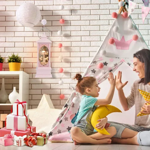 Vista 8 de Caja de música con carrusel de doble rotación de 360° para regalo, mujeres, niños, mamá, hija, nieta, regalo de Navidad y cumpleaños, color rosa