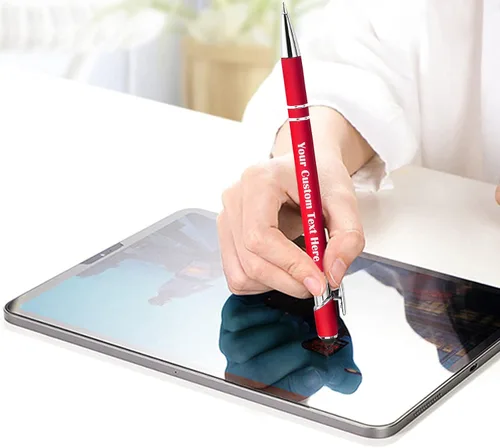 Vista 4 de Bolígrafos personalizados personalizados con grabado gratuito a granel con mensaje de nombre, bolígrafos personalizados para negocios, oficina