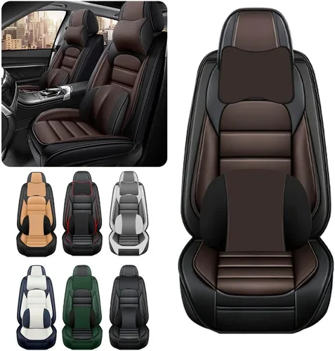 Vista 2 de Fundas de asiento de automóvil de lujo para Chevrolet Trailblazer EXT 2002-2006, funda de asiento de piel sintética impermeable, suave