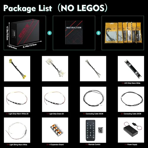 Vista 9 de LocoLee Kit de luces de control remoto compatible con Lego Tranquil Garden 10315 Zen Garden (solo luces, sin modelos) Juego de iluminación RC