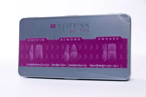 Vista 2 de Nail Factory - Kit de uñas de gel Xpress, 330 puntas, ataúd, almendra, formas cuadradas, kit de sistema de gel suave