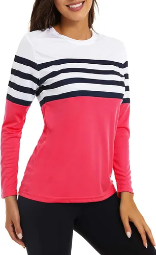 Vista 3 de KINGFEN Women's UPF 50+ Sun Protection Quick Dry Shirts Hiking Long Sleeve Tops