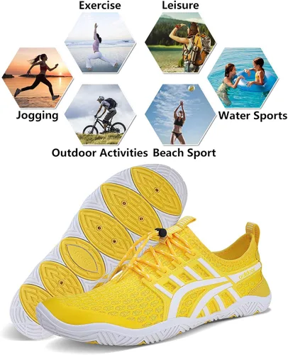 Vista 6 de Wyhan - Zapatos de agua para hombre y mujer secado rápido calcetines acuáticos zapatos de buceo para playa natación surf piscina yoga viajes al aire