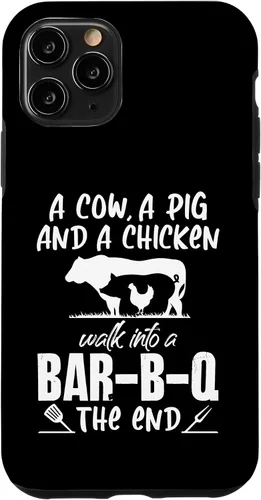Vista 10 de iPhone 14 A Cow, A Pig And A Chicken Walk Into A Bar B Q End Case