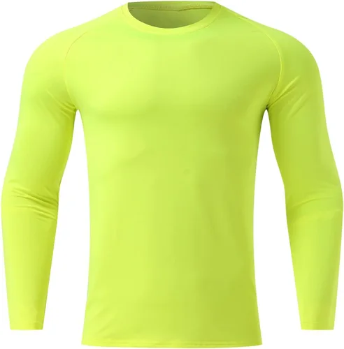 Vista 53 de Camisas de compresión atléticas de manga larga para hombre, capa base, camisa de entrenamiento atlético, camisas de compresión, camisetas deportivas