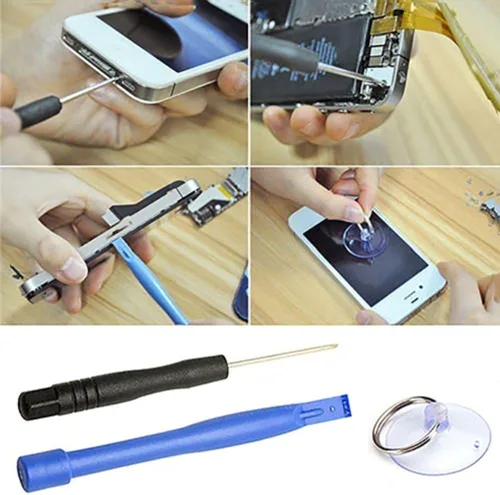 Vista 6 de Piezas internas de la cubierta de la placa de metal para el iPhone 5, reemplazo del soporte incluye juego completo de tornillos y kit