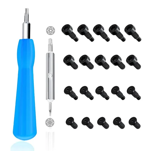 Vista 9 de Juego de puntas de destornillador Ring de repuesto azul y 20 tornillos para timbre T6 T15 y cable cargador de carga para timbre con video