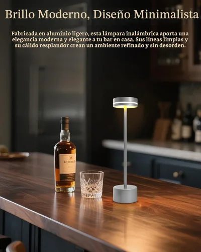 Vista 6 de Paquete de 2 lámparas de mesa LED inalámbricas recargables, lámpara de escritorio LED portátil de 5000 mAh, funciona con pilas, luz de mesa
