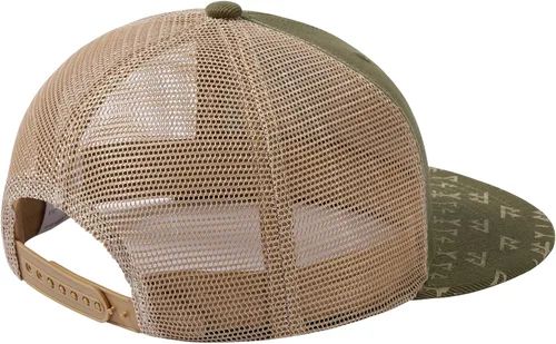 Vista 4 de BASSDASH Gorra de Camionero de Ala Plana Ajustable con Snapback y Malla para Hombres y Mujeres Verde militar
