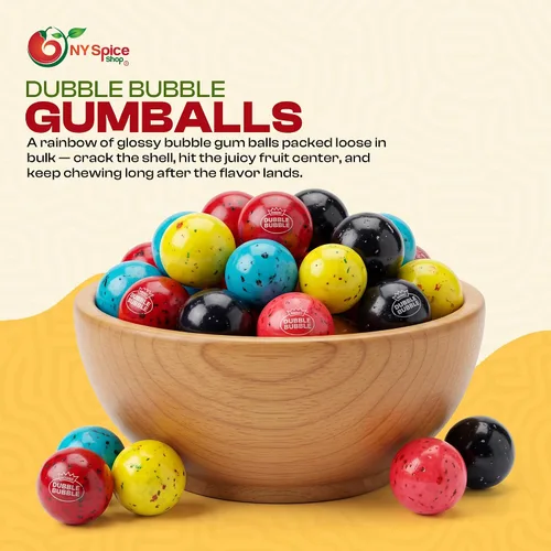 Vista 6 de NY Spice Shop Bolas de chicle surtidas – Bolas de chicle de 1 libra para máquina de chicles – Chicle de Mascar Bolas de chicle Dubble Bubble