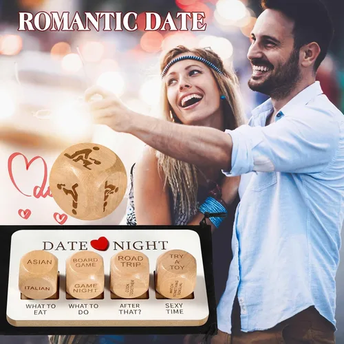 Vista 9 de Regalos para parejas para aniversario, regalos de cumpleaños para marido, esposa, juegos traviesos para citas, dados de decisión para novio, novia