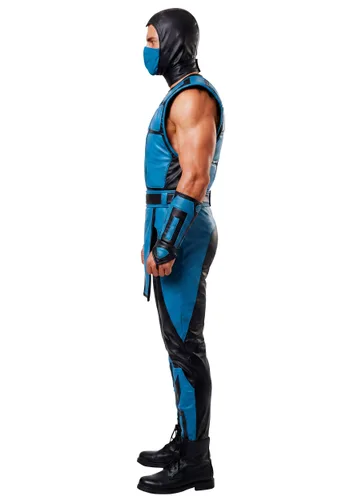 Vista 7 de Disfraz de Sub-Zero para Hombre de Mortal Kombat Multicolor