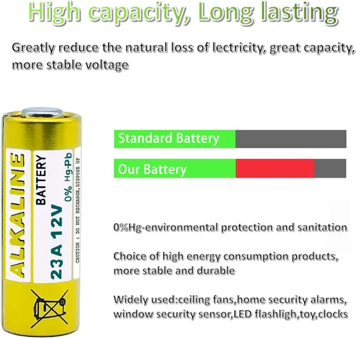 Vista 3 de SKOANBE 5PCS 23A 12V Batería alcalina A23 L1028 MN21 12Volts Batería