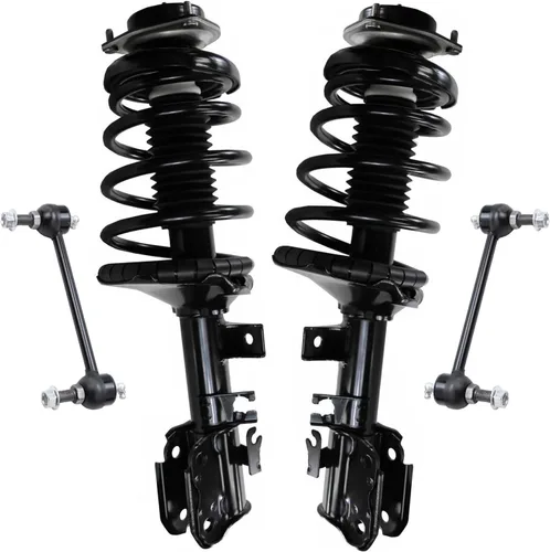 Vista 35 de Detroit Axle - Kit de 4 piezas RWD Puntales Delanteros Barras Estabilizadoras para Ford F-150 2021 2022 2023 2024, 2 Puntales con Resorte Helicoidal
