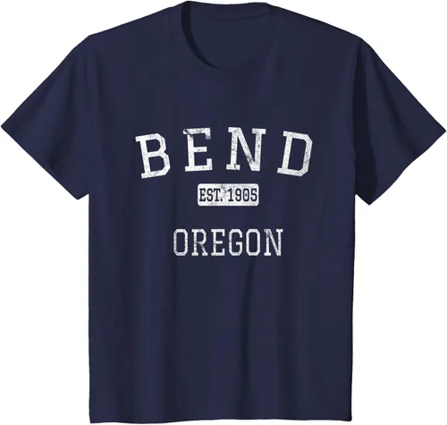 Vista 87 de Bend Oregon OR Camiseta vintage, Negro