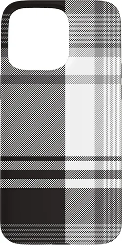 Vista 31 de Black White Grey Plaid Winter Fall Halloween Pattern Design Case for iPhone 17