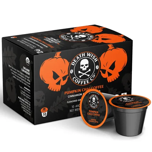 Vista 37 de Death Wish Coffee Cápsulas de tostado medio de una sola porción – El café más fuerte del mundo – Mezcla más ligera de granos arábica audaz y Robusta