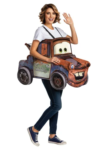 Vista 4 de Disfraz Deluxe 3D Mater de Cars Disney para Adultos Multicolor