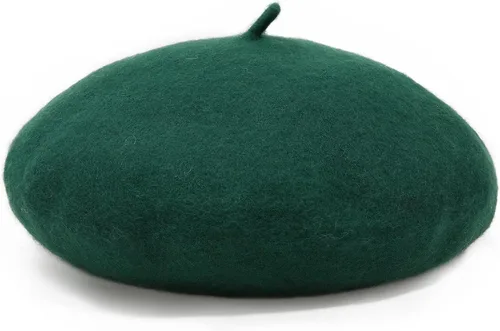 Vista 45 de Boina de lana francesa para mujer, gorra de invierno clásica de color sólido