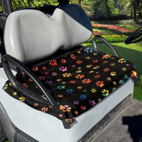 Vista 11 de Fundas de asiento de carrito de golf, lavables para carrito de golf, manta de toalla para carrito de golf, club, coche, fácil de instalar, funda