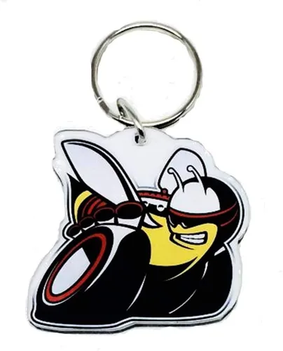 Vista 2 de Dodge Llavero tejido con logotipo Scat Pack de 5 "x 1" Negro