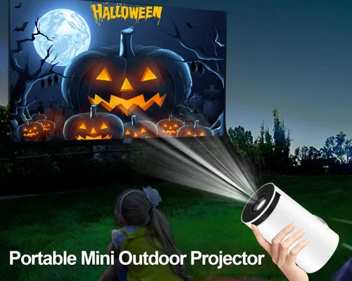 Vista 6 de Magcubic Mini proyector portátil – Soporte 4K y 1080P, WiFi6 y Bluetooth 5.4, Android 14, corrección horizontal automática, 180 rotativo, película